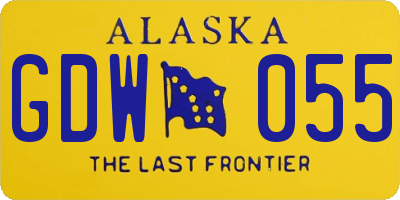 AK license plate GDW055