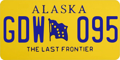 AK license plate GDW095