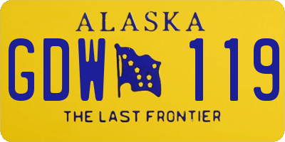 AK license plate GDW119