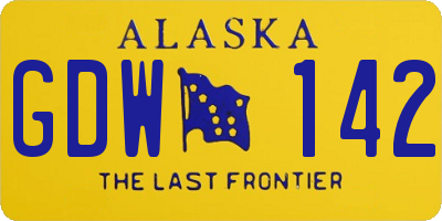 AK license plate GDW142