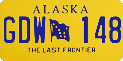 AK license plate GDW148