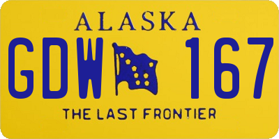 AK license plate GDW167