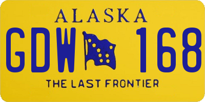 AK license plate GDW168