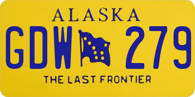 AK license plate GDW279