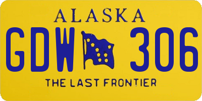 AK license plate GDW306