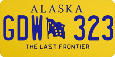 AK license plate GDW323