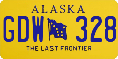 AK license plate GDW328