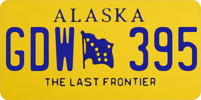 AK license plate GDW395