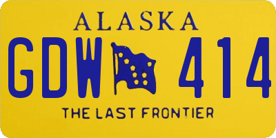 AK license plate GDW414