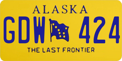 AK license plate GDW424