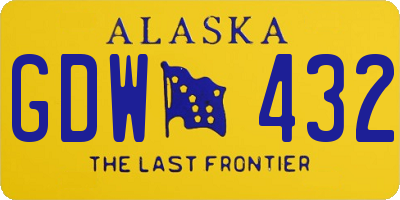 AK license plate GDW432