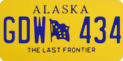 AK license plate GDW434