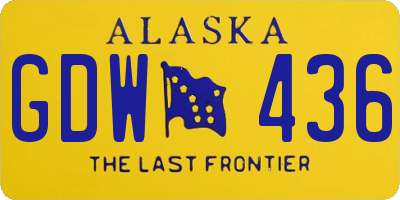 AK license plate GDW436