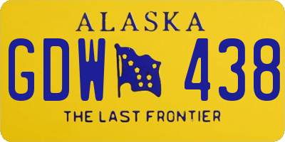 AK license plate GDW438