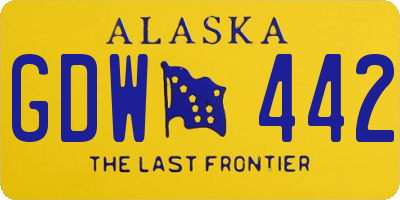 AK license plate GDW442