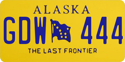 AK license plate GDW444