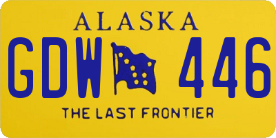 AK license plate GDW446