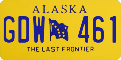 AK license plate GDW461