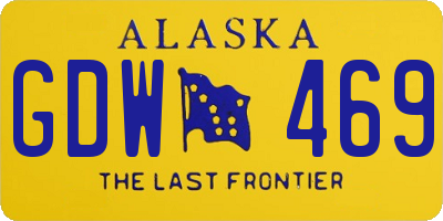 AK license plate GDW469