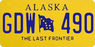 AK license plate GDW490