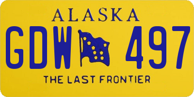 AK license plate GDW497