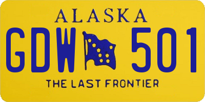 AK license plate GDW501