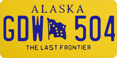 AK license plate GDW504