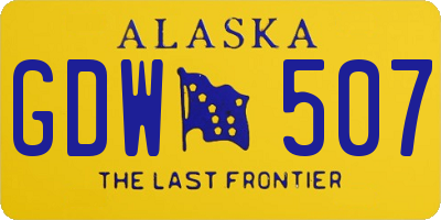 AK license plate GDW507