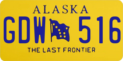 AK license plate GDW516