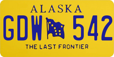 AK license plate GDW542