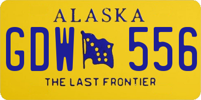 AK license plate GDW556