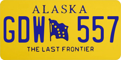 AK license plate GDW557