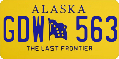 AK license plate GDW563