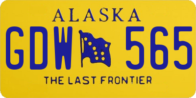 AK license plate GDW565