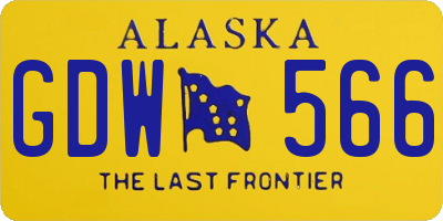 AK license plate GDW566