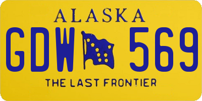 AK license plate GDW569