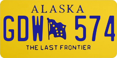 AK license plate GDW574
