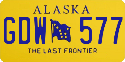 AK license plate GDW577