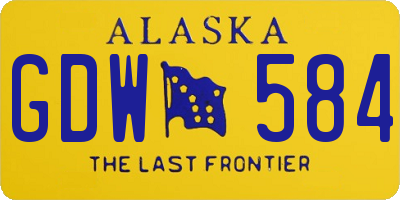 AK license plate GDW584