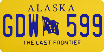 AK license plate GDW599
