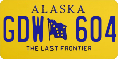 AK license plate GDW604