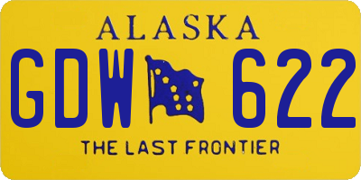 AK license plate GDW622