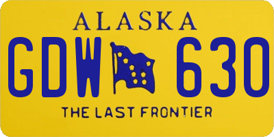 AK license plate GDW630