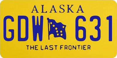 AK license plate GDW631