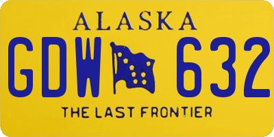 AK license plate GDW632