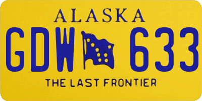 AK license plate GDW633