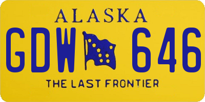 AK license plate GDW646