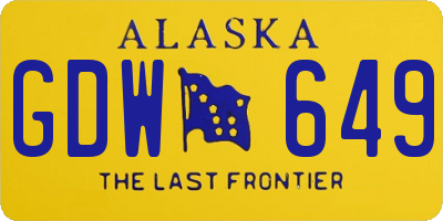 AK license plate GDW649