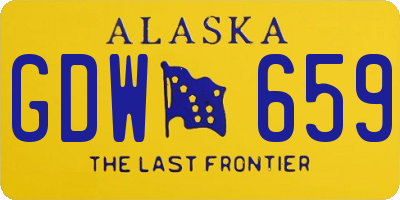 AK license plate GDW659
