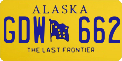 AK license plate GDW662